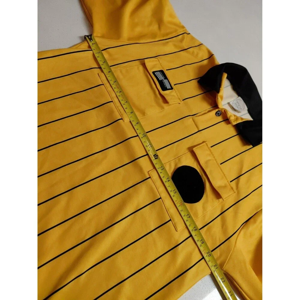 Official Sports USSF Soccer Referee Program Jersey Yellow Long Sleeve Medium M